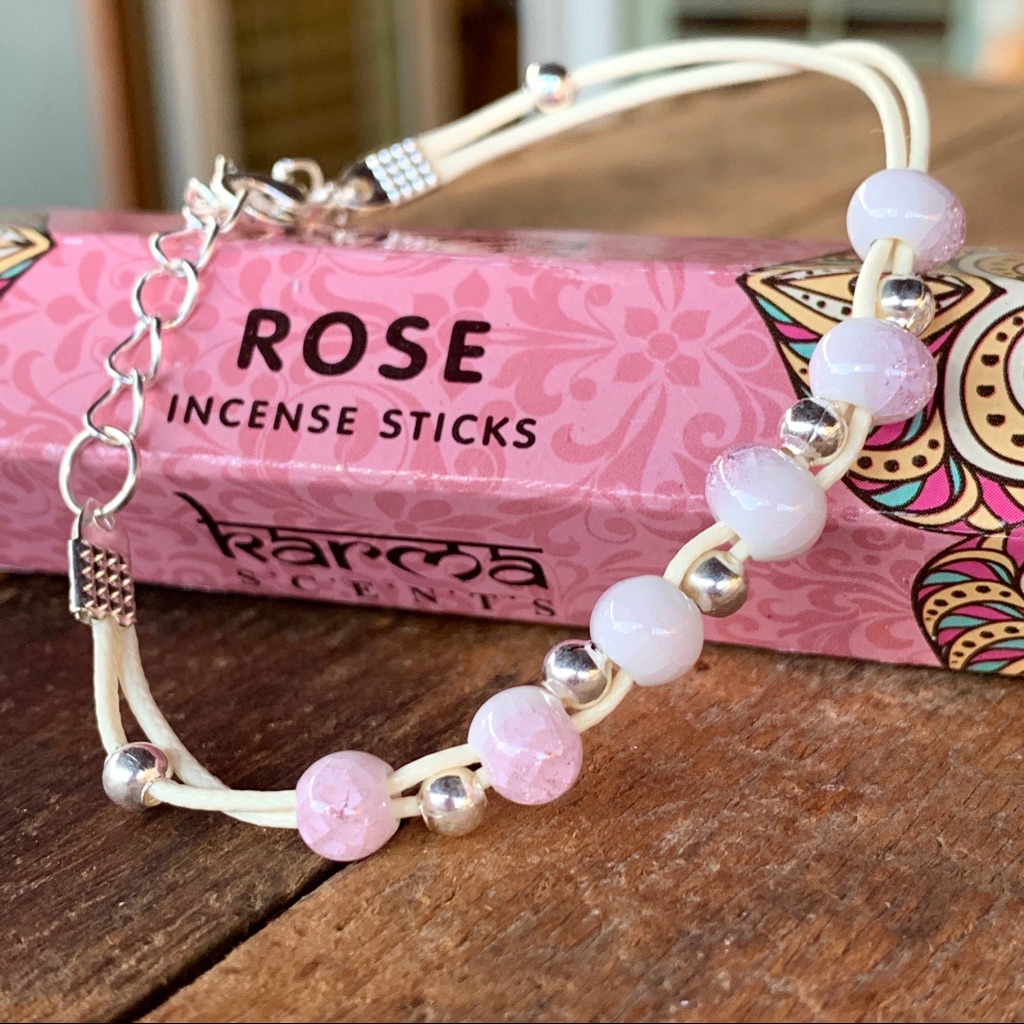 Boho Glazed Ceramic Bead Bracelet/ Anklet